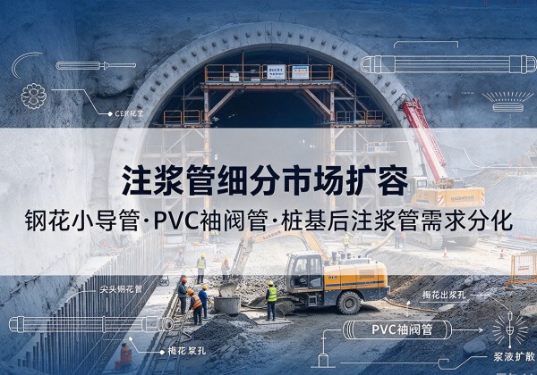 泽库注浆管细分市场扩容，隧道钢花小导管、PVC 袖阀管、桩基后注浆管需求分化